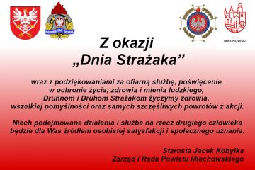 Życzenia zdrowia i pomyślności na Dzień Strażaka